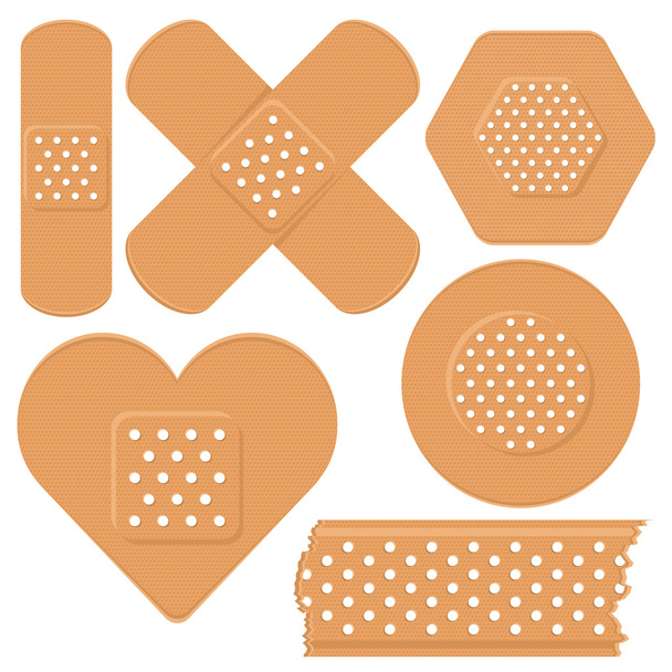 Adhesive plaster - Vector, Image