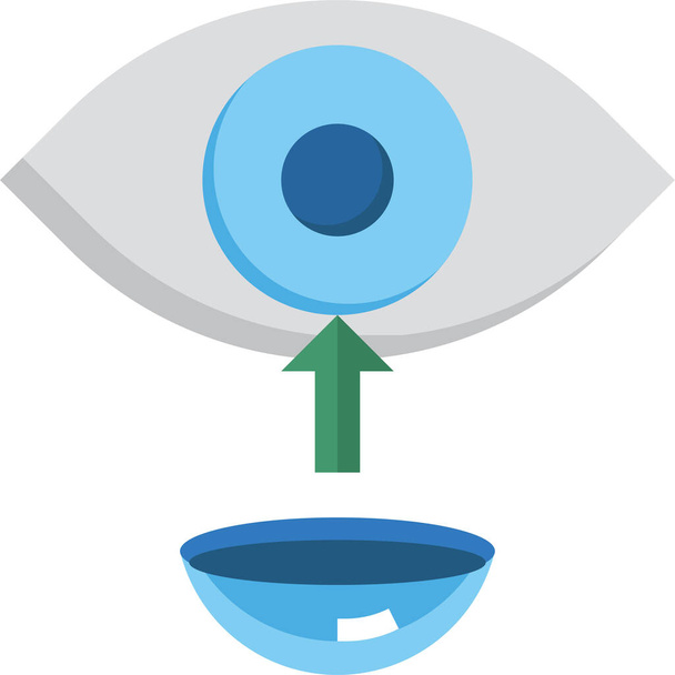eye ophthalmology lens icon - Vector, Image