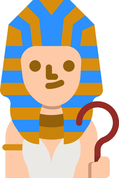 pharaoh egypt cultures icon in halloween category - Vektor, obrázek