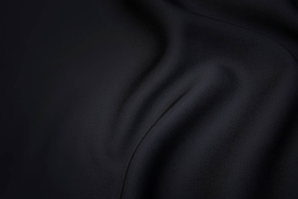 Textura close-up de tecido cinza natural ou pano na cor cinza. Textura de tecido de algodão natural ou material têxtil de linho. fundo tela cinza - Foto, Imagem