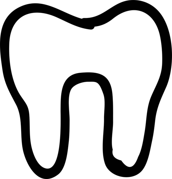 Anahat biçiminde uyarılan diş sağlığı simgesi - Vektör, Görsel