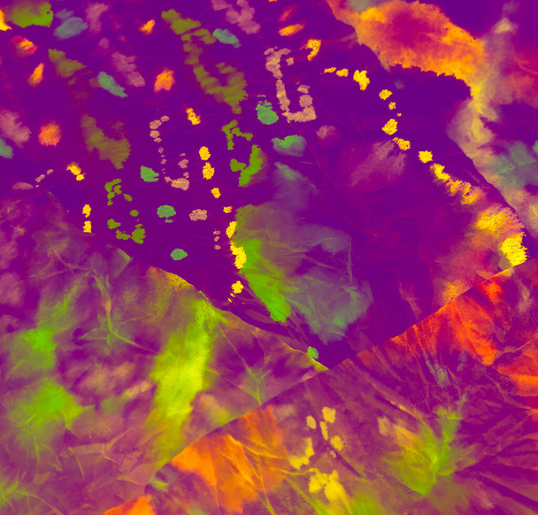 Bright Dirty Art Painting. Artistic Dirty Art. Watercolor Print. Aquarelle Texture. Acid Splash Banner. Neon Brushed Banner. Tie Dye Grange. Neon Wet Art Print. Purple Tie Dye Print. - Фото, изображение