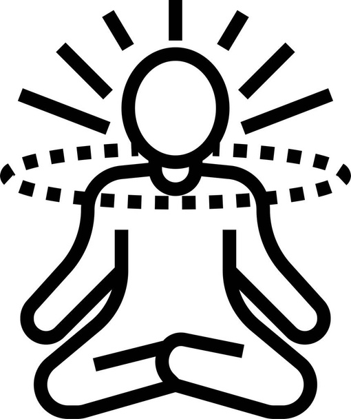 ioga ícone de bem-estar excercise - Vetor, Imagem