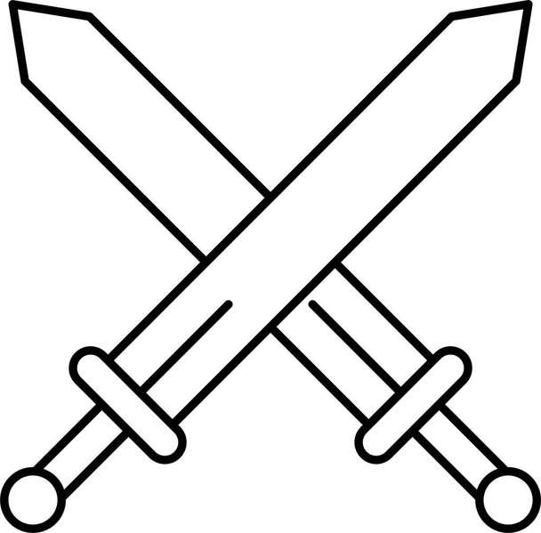 значок мечів зброя озброєння
 - Вектор, зображення