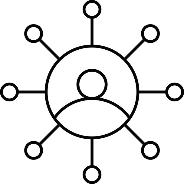 affiliated connection network icon - Vector, Image