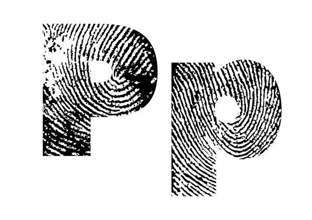 Пальця друку абетка
 - Вектор, зображення