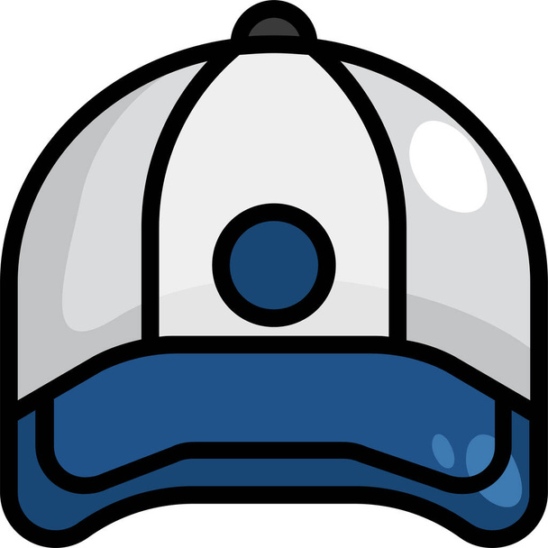 golf elements cap icon - Vector, Image