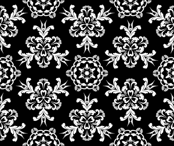 Gabarit vectoriel avec fleurs rococo blanches  - Vecteur, image