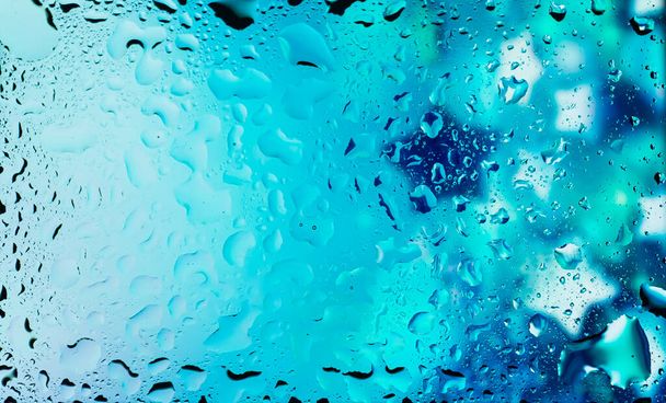 fondo colorido abstracto completo hd, fondo de pantalla abstracto con gotas de agua, fondo colorido 4k, gotas de agua - Foto, imagen