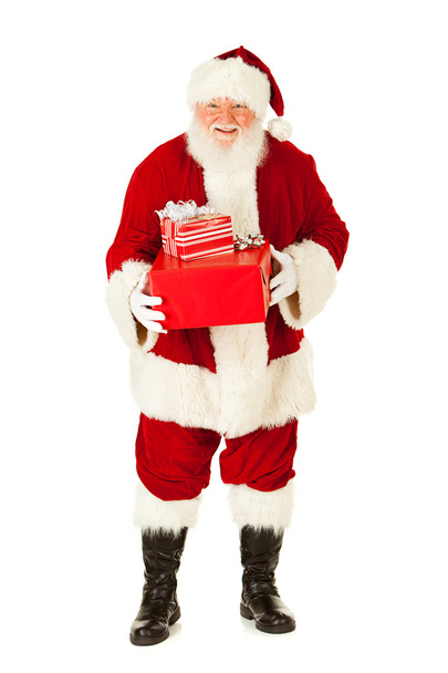 Santa: Cheerful Santa with Gifts - Photo, image