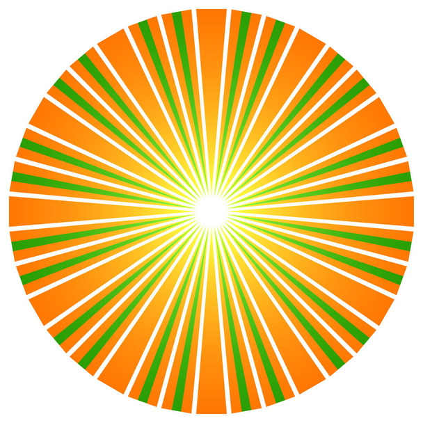 Abstract circle with overlapping spokes geometric design element. Circular, radial, radiating lines design shape - stock vector illustration, clip-art graphics - Vektori, kuva