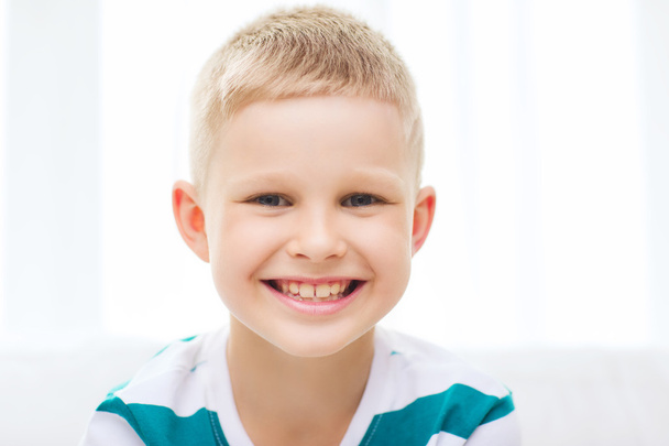 smiling little student boy at home - Photo, Image