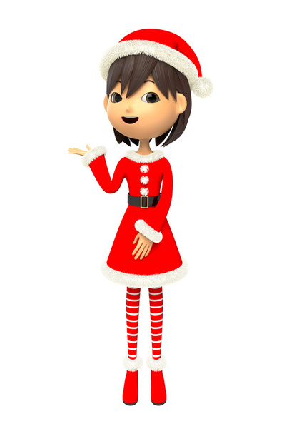 žena oznámení nosí kostýmy Vánoc. - Fotografie, Obrázek