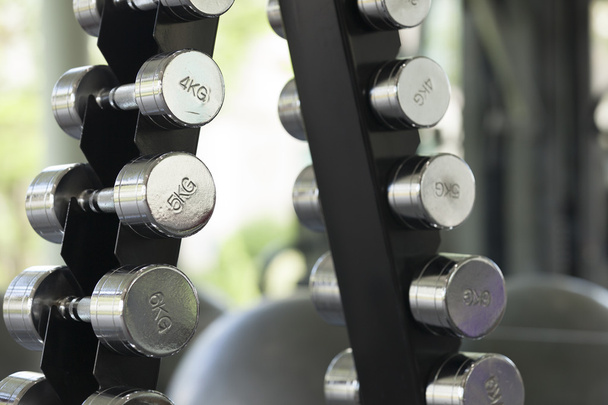 Rows of dumbbells in the gym - Photo, Image