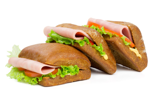 サンドイッチ3つ - 写真・画像