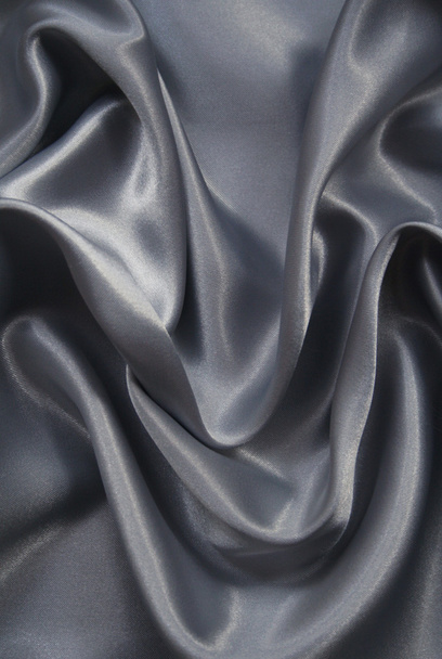 Smooth elegant grey silk as background - Фото, изображение