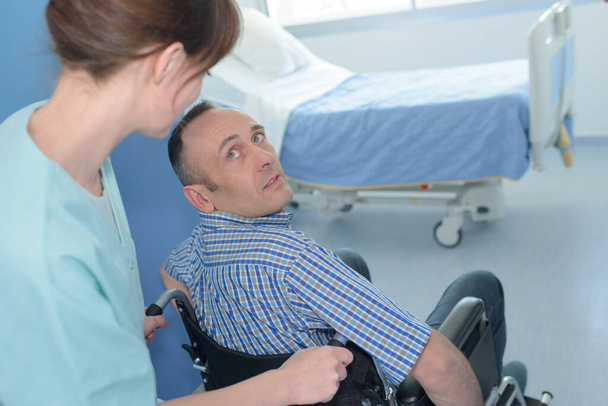handicapped man confined in the hospital - Valokuva, kuva