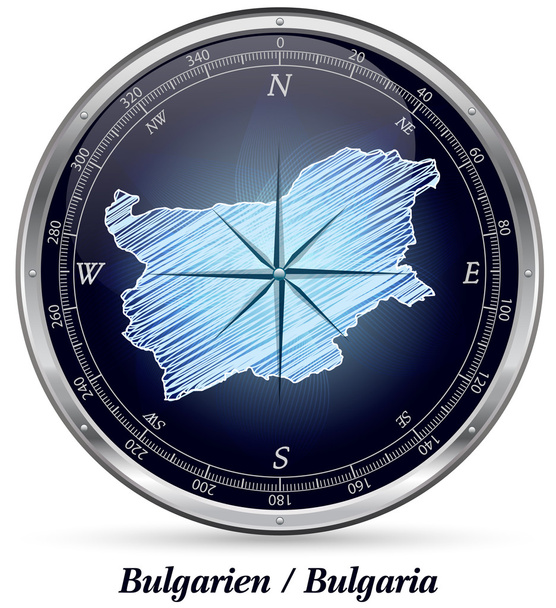 kaart van Bulgarije met randen - Vector, afbeelding