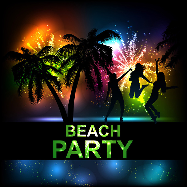 Summer Beach Party Vector Flyer. - Wektor, obraz