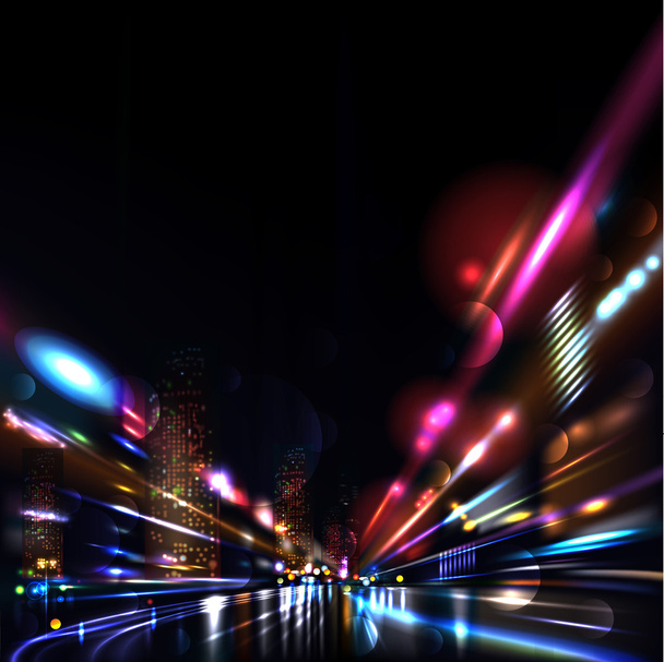 Lights on street - Vector, Image