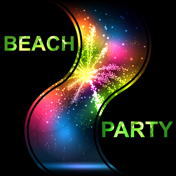Summer Beach Party Vector Flyer. - Vector, Image