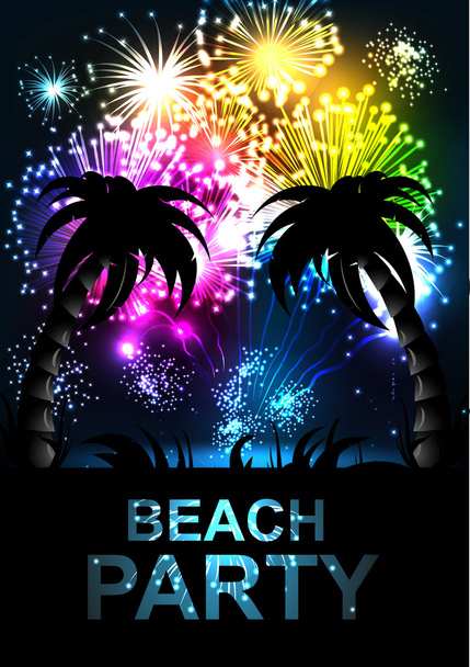 Summer Beach Party Vector Flyer. - Вектор, зображення