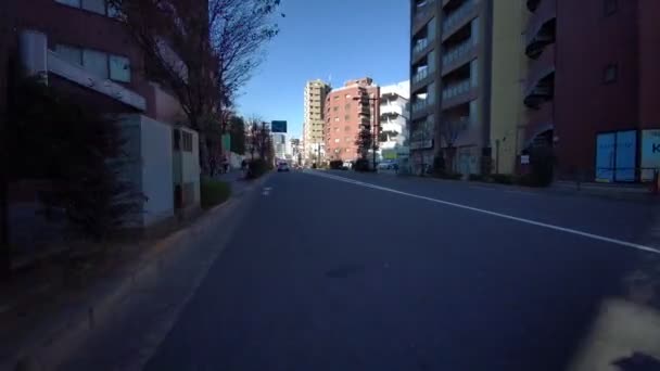 Tokio Edogawa Station Radfahren Winter - Filmmaterial, Video