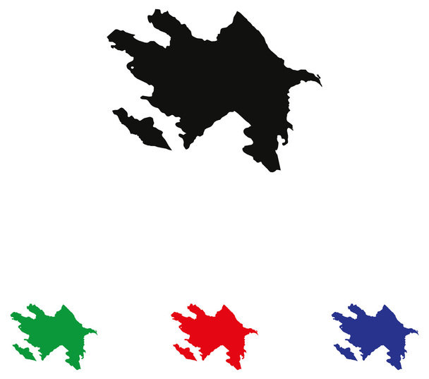 Azerbaijan Icon with Four Color Variations - Wektor, obraz