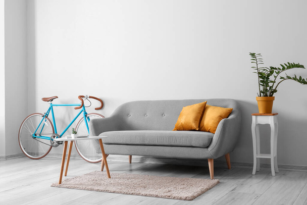 Stylish interior with bicycle in room - Photo, Image
