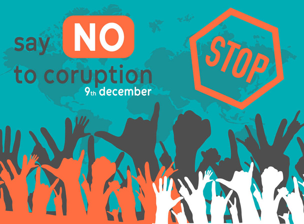 Anty korupcja dzień plakat szablon baner - Zdjęcie, obraz