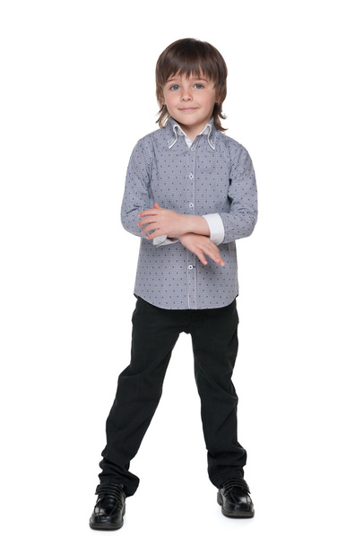 Mosolyogva divat kisfiú - Fotó, kép