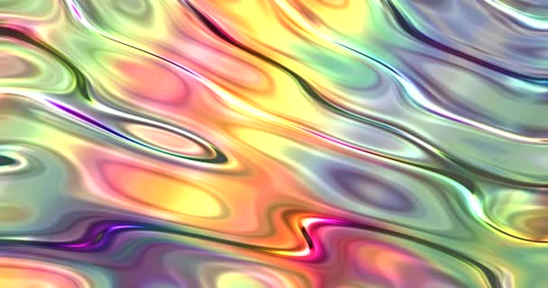Abstract wavy shapes colorful animation - Footage, Video