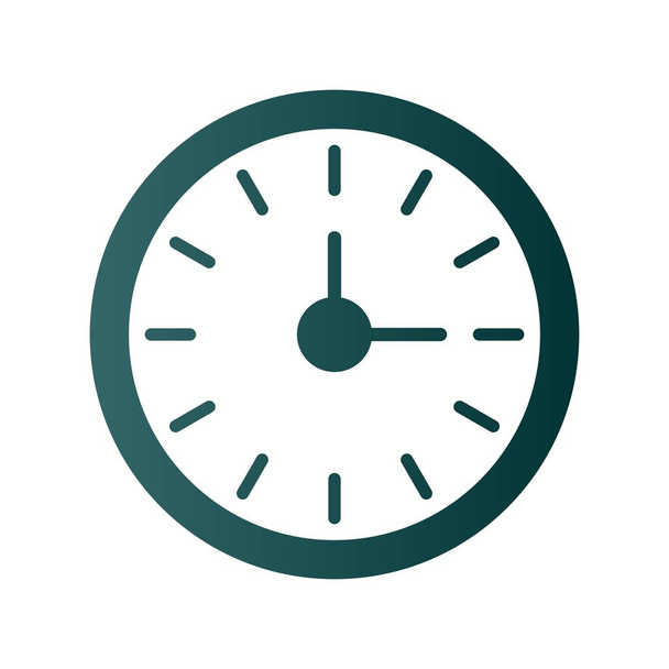 Icona vettoriale del gradiente del glifo dell'orologio Desig - Vettoriali, immagini