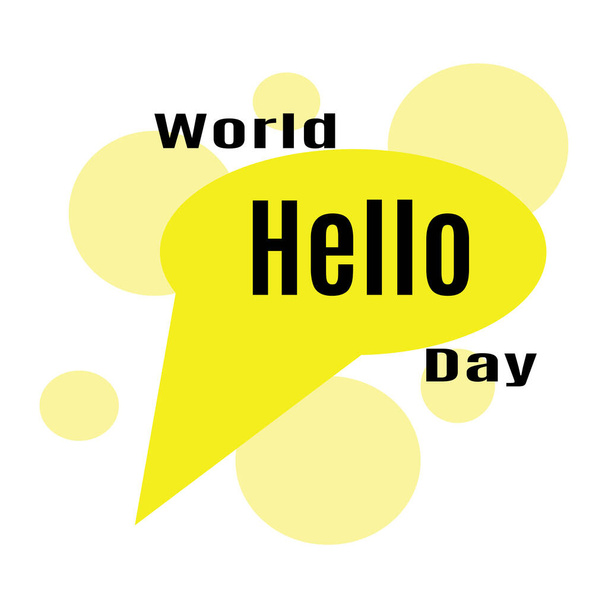Giornata Mondiale del Ciao, Idea per poster, banner, volantino o cartolina illustrazione vettoriale - Vettoriali, immagini