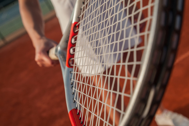 Player's Hand With Tennis Racket - Foto, imagen