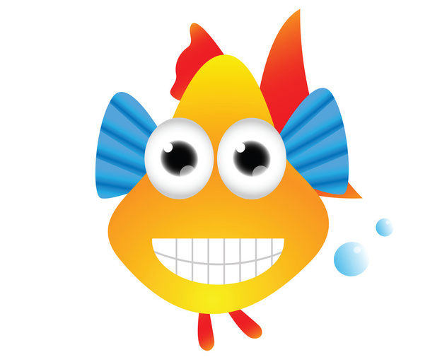 Divertidos peces coloridos de dibujos animados
 - Vector, imagen