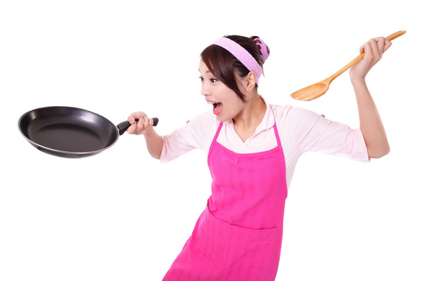 woman housewife cooking - Фото, изображение
