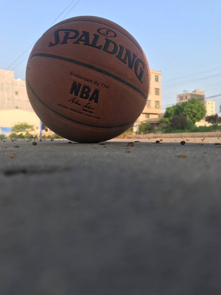 basketball ball on the beach - Фото, изображение