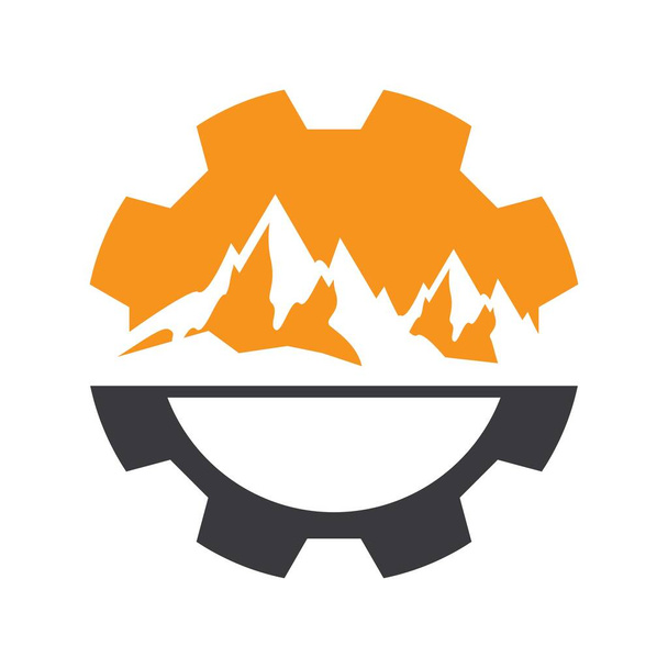 Montaña vector logo plantilla icono diseño - Vector, imagen