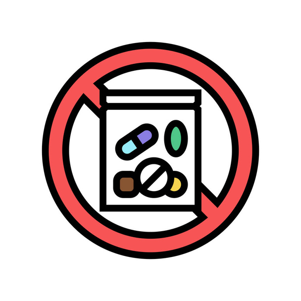 estimulantes drogadicción color icono vector ilustración - Vector, Imagen