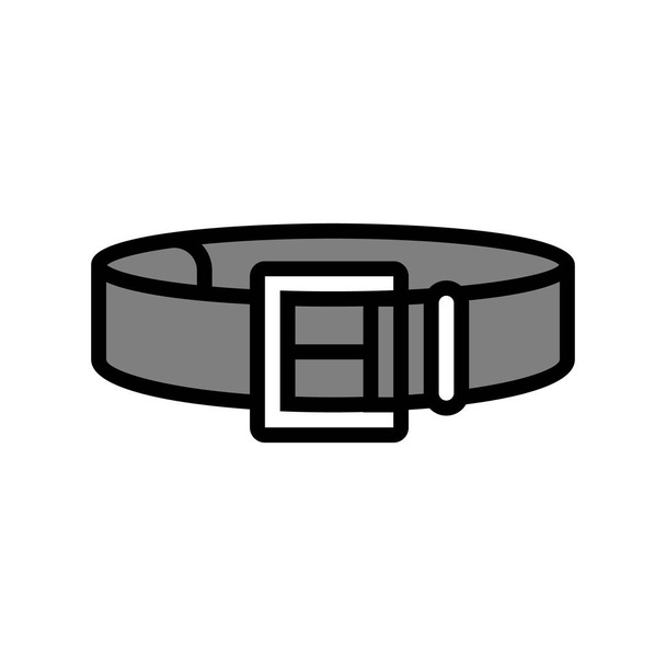 belt clothes accessory color icon vector illustration - Vector, Image