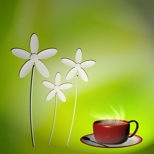 3d rendering Cup of coffee - Foto, imagen