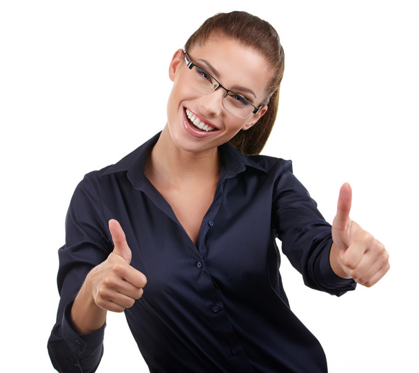 Business woman with ok hand sign - Photo, Image