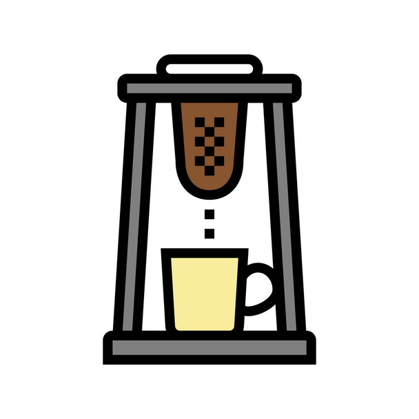 chorreador coffee color icon vector illustration - Vector, Image