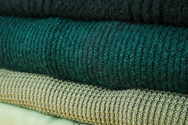 Detailní pohled na teplé svetry - Fotografie, Obrázek