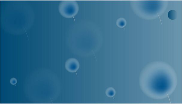 Blauer abstrakter Hintergrund mit Dekorationselementen im Kreisverlauf - Vektor, Bild