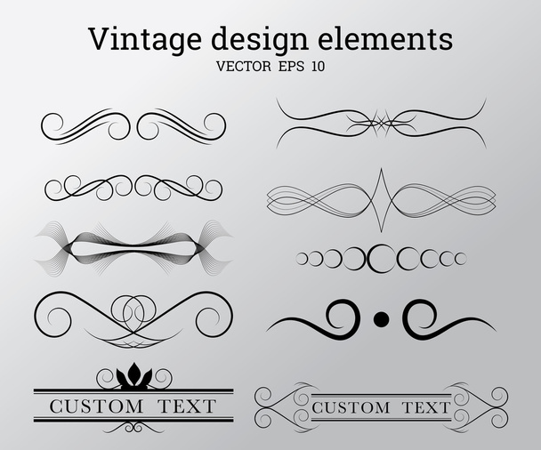 Vintage vector design elements - Vector, Image