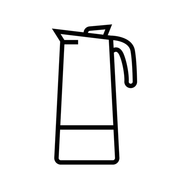 percolator pot coffee line icon vector illustration - Vector, Image