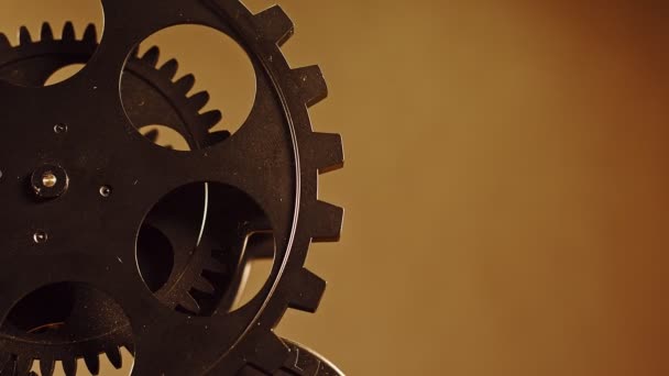 Retro Grunge Industrial Mechanic Clock Gears - Záběry, video