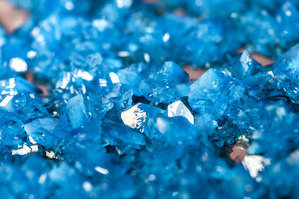 kék réz kristályok - Fotó, kép